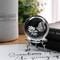 3D Butterfly Crystal Ball 60mm Gifts Ideas for Girlfriend Wife Mom Couple Her Butterfly on Sunflower in Glass Ball with Stand Flower Sphere Novelty Home Decor